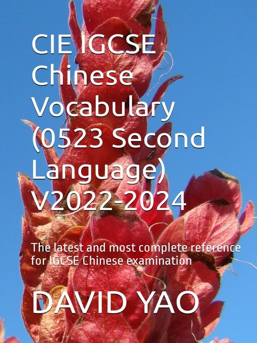 Cover image for CIE IGCSE Chinese Vocabulary